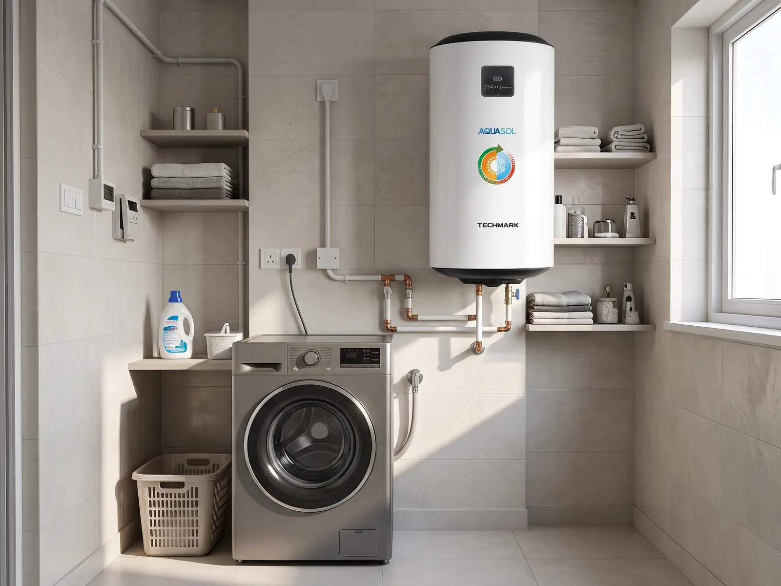 Techmark AquaSol heat pumps — Utility room