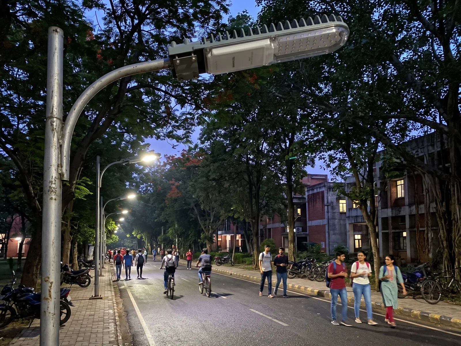 Techmark LED lighting — Campus road