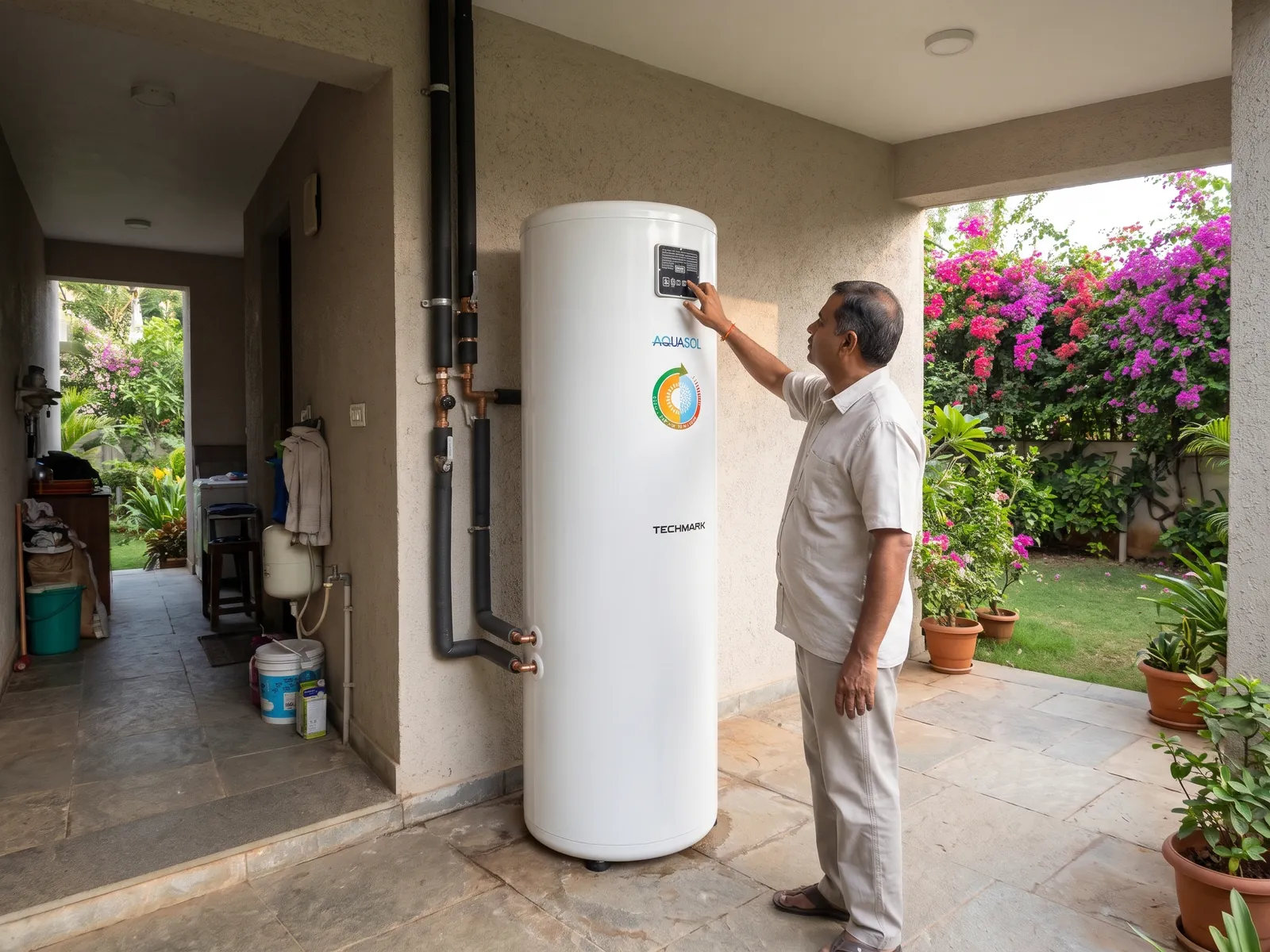 Techmark AquaSol heat pumps — Villa terrace